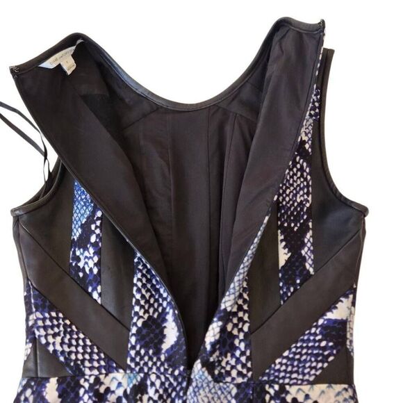 Diane von Furstenberg Womens Snakeskin Print Fit & Flare Dress Multicolor Size 6 - Picture 3 of 12